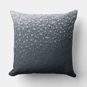 Snowflakes with a light frost texture throw pillow