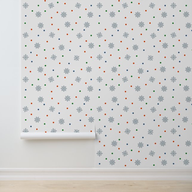 Snowflakes with colorful dots wallpaper  (Application)