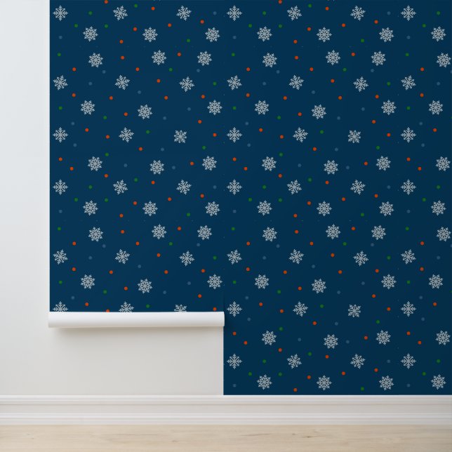 Snowflakes with colorful dots wallpaper  (Application)