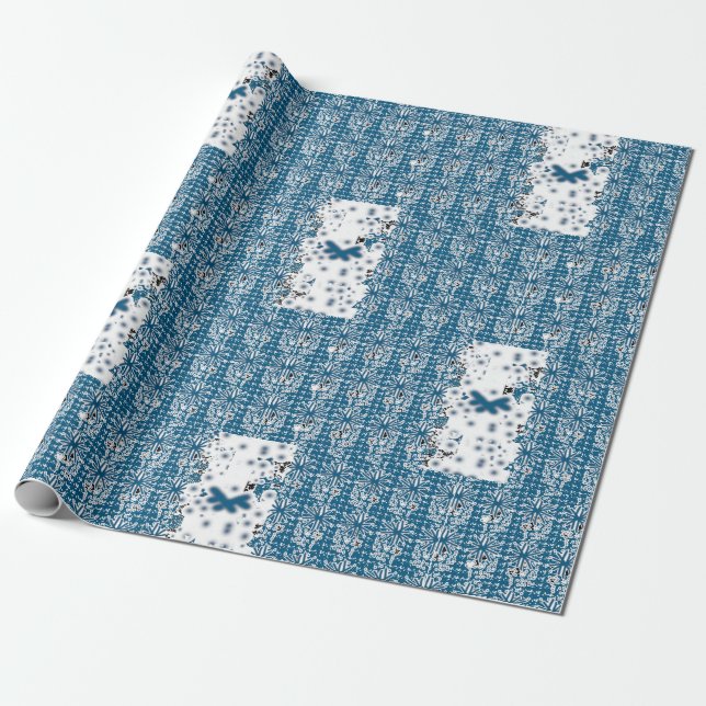 Snowflakes Wrapping Paper (Unrolled)