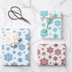 Snowflakes Wrapping Paper Sheets
