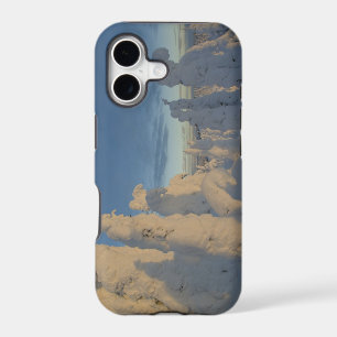 Snowghosts at sunset at Whitefish Mountain 2 iPhone 17 Case