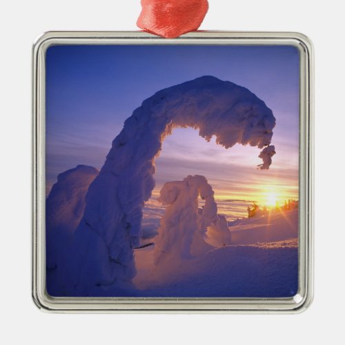 Snowghosts in the Whitefish Range of Montana Metal Ornament
