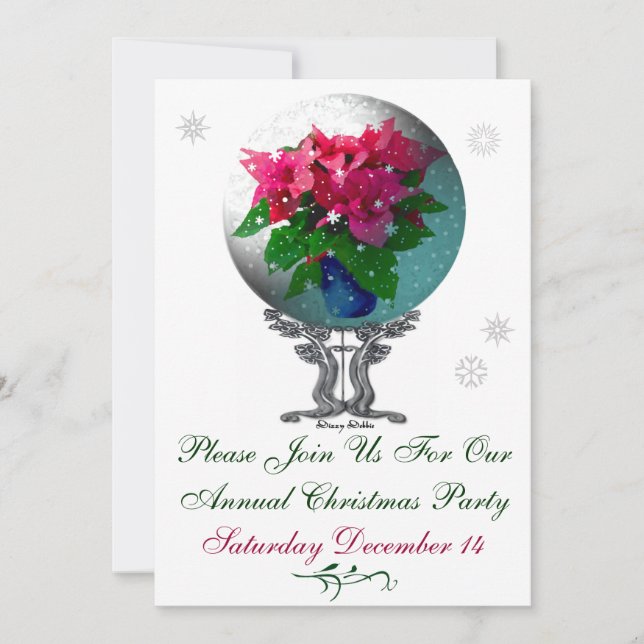 Snowglobe Christmas Party Invitation (Front)