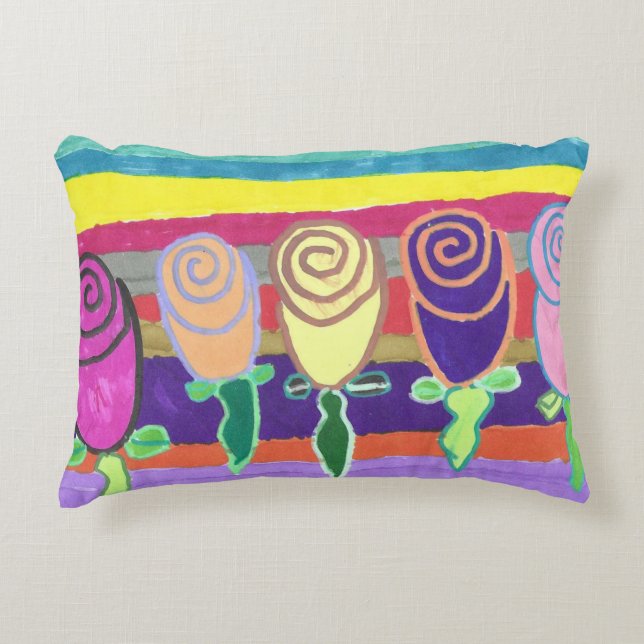 Snowie Roses Accent Pillow (Front)