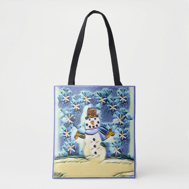 Snowie Snowman Tote Bag (Front)