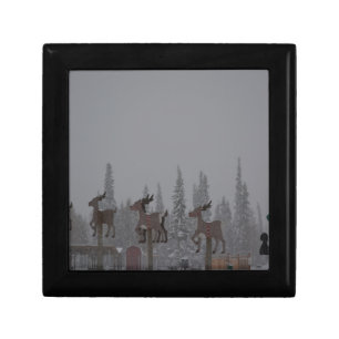 Snowing Blizzard Snow Snowflake Frozen Ice Santa Keepsake Box