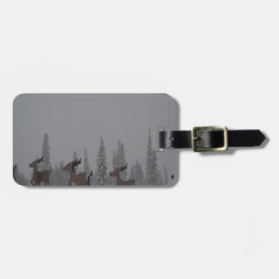 Snowing Blizzard Snow Snowflake Frozen Ice Santa Luggage Tag