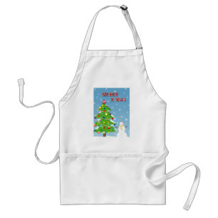 Snowing Christmas Adult Apron