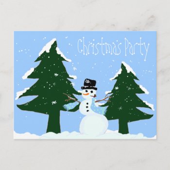 Snowing Christmas Party Invitation by PartyPrep at Zazzle
