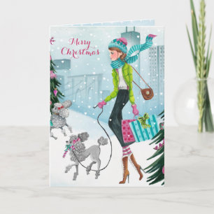 Snowing Hearts - Christmas Greetings Card