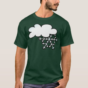 Snowing Outside Winter Cloud Snowflake  T-Shirt
