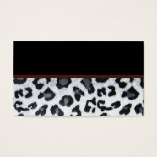 snowleopard with black trim business card template