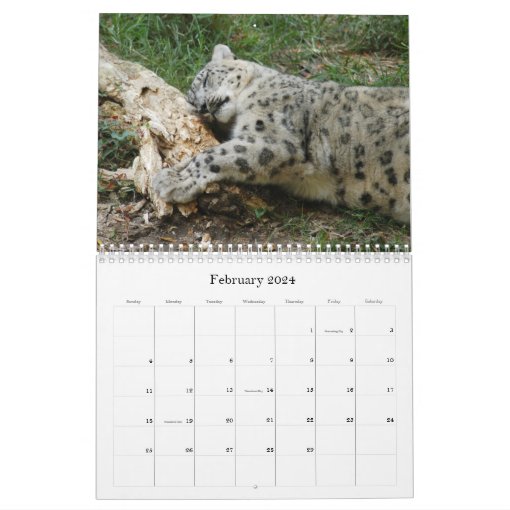 SnowLeopardM002, Snow Leopard Calendar Zazzle