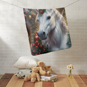 Snowlight: The Enchanted Christmas Unicorn Baby Blanket