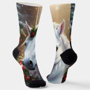 Snowlight: The Enchanted Christmas Unicorn Socks