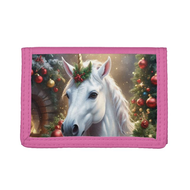 Snowlight: The Enchanted Christmas Unicorn Trifold Wallet (Front)