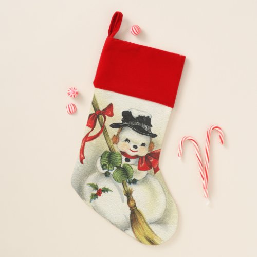 Snowman 001 christmas stocking