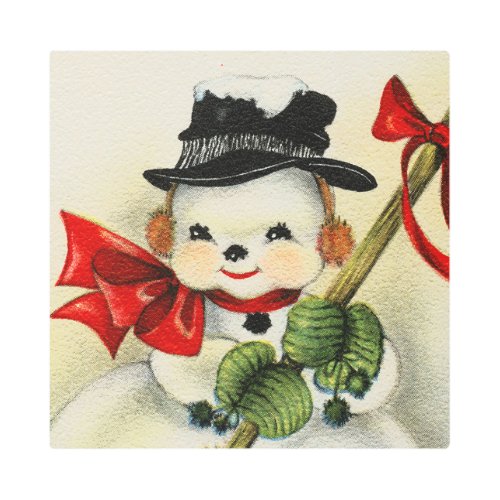 Snowman 004 metal print