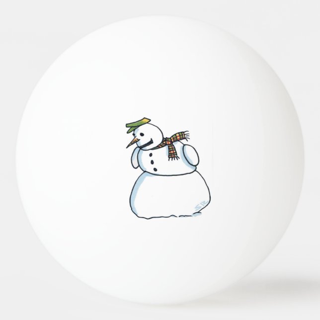 Snowman 1-star ping pong ball (Front)