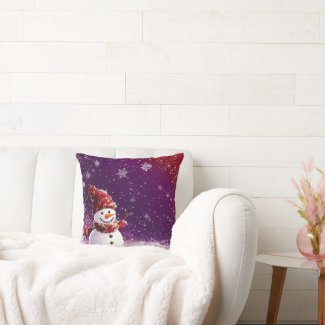 SNOWMAN #1 THROW PILLOW