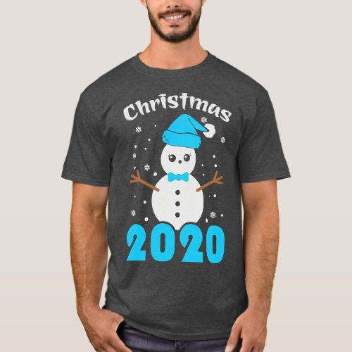 Snowman 2020 Christmas gift T_Shirt