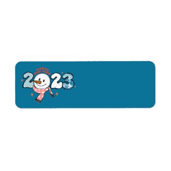 Snowman 2023 Address Labels by ChristmasTimeByDarla at Zazzle