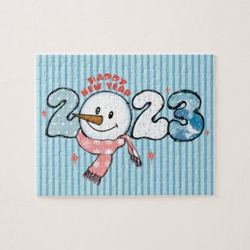 Snowman 2023 Puzzle by ChristmasTimeByDarla at Zazzle