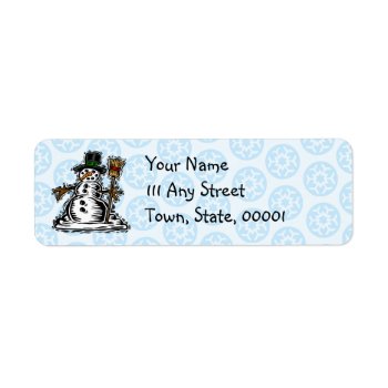 Snowman Address Labels by xmasstore at Zazzle
