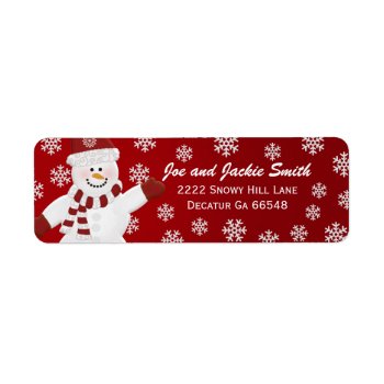 Snowman Address Labels by HolidayFun at Zazzle
