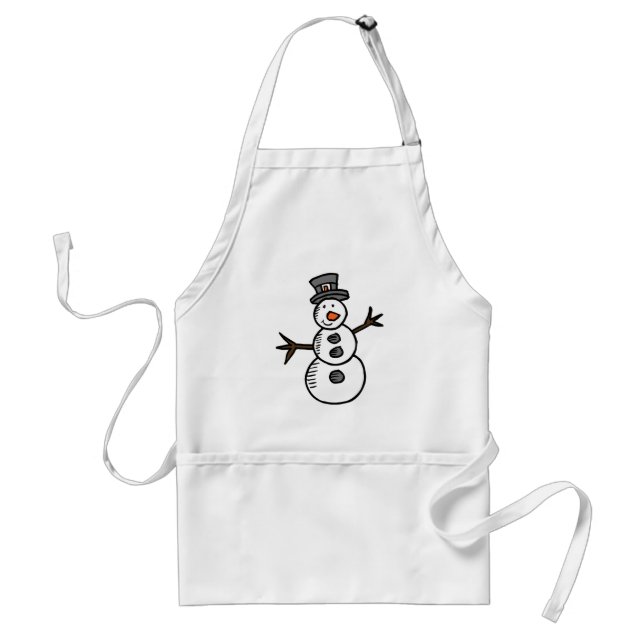 Snowman Adult Apron (Front)