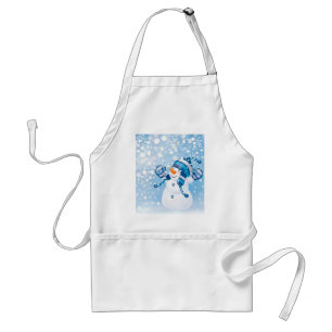 Snowman Adult Apron