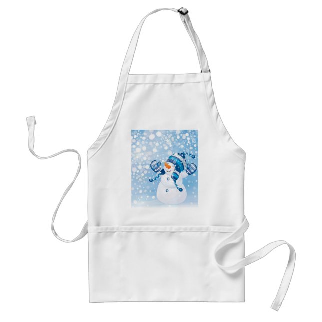 Snowman Adult Apron (Front)