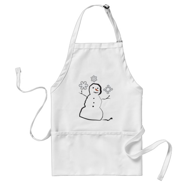 Snowman Adult Apron (Front)