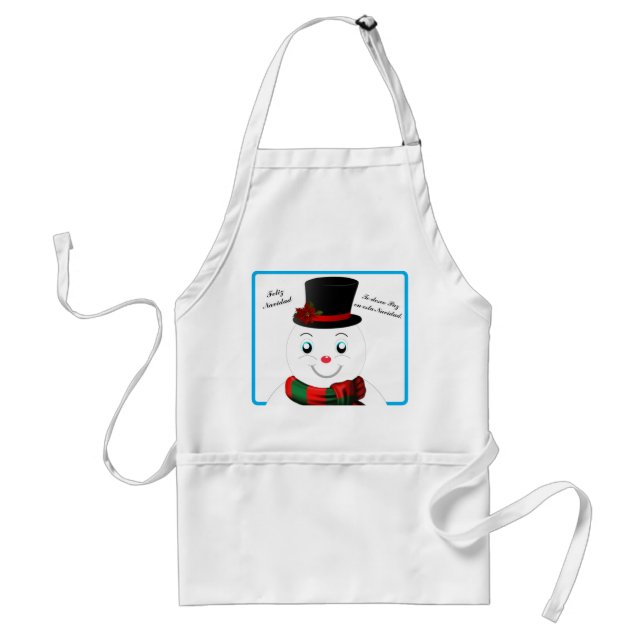 snowman adult apron (Front)