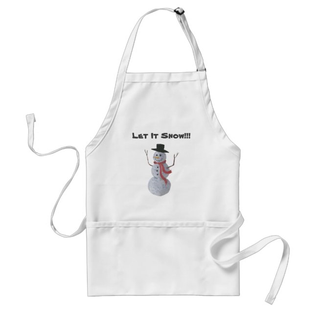 Snowman Adult Apron (Front)