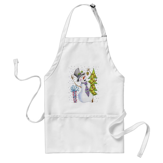 Snowman Adult Apron (Front)