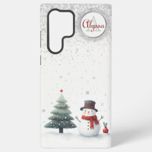 Snowman and Evergreen Samsung Galaxy S22 Ultra Case