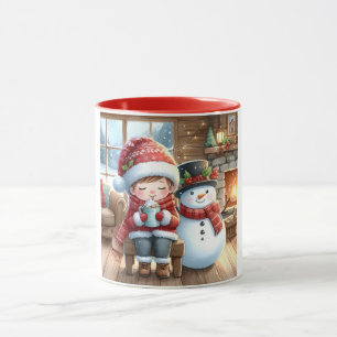 Snowman and Friends Kids Christmas Mug
