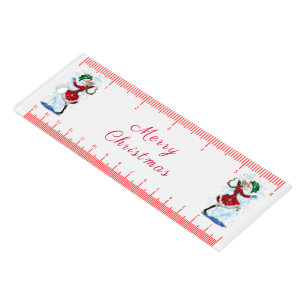 Snowman and Girl Dancers Christmas Ruler
