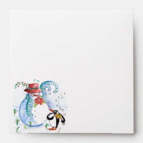 SNOWMAN AND PENGUINS WINTER SERENADE ENVELOPE