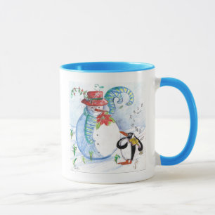 SNOWMAN AND PENGUIN'S WINTER SERENADE MUG