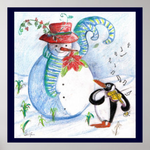 SNOWMAN AND PENGUIN'S WINTER SERENADE POSTER