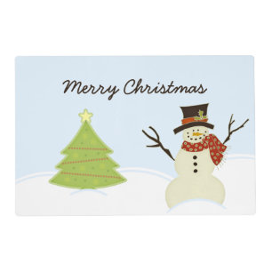 Snowman and Tree Placemat