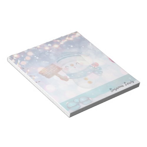 Snowman and Winter Background  Notepad