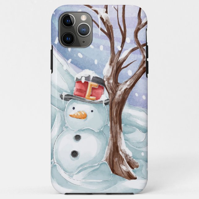 Snowman And Winter Scenery Case-Mate iPhone Case (Back)