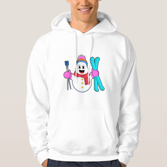 Snowman as Skier with Ski Hoodie (Front)