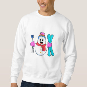 Snowman as Skier with Ski Sweatshirt