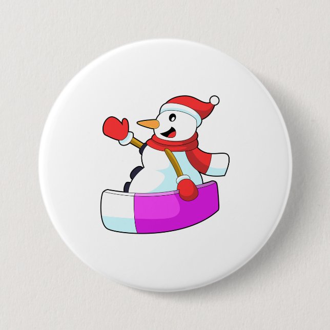 Snowman as Snowboarder with Sonowboard.PNG Button (Front)