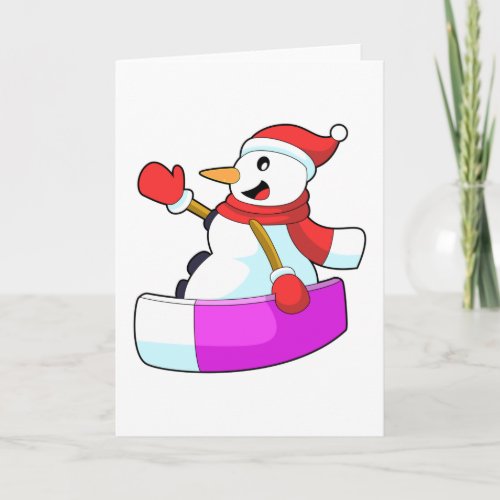 Snowman as Snowboarder with SonowboardPNG Card